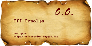 Off Orsolya névjegykártya