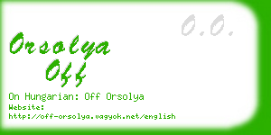orsolya off business card